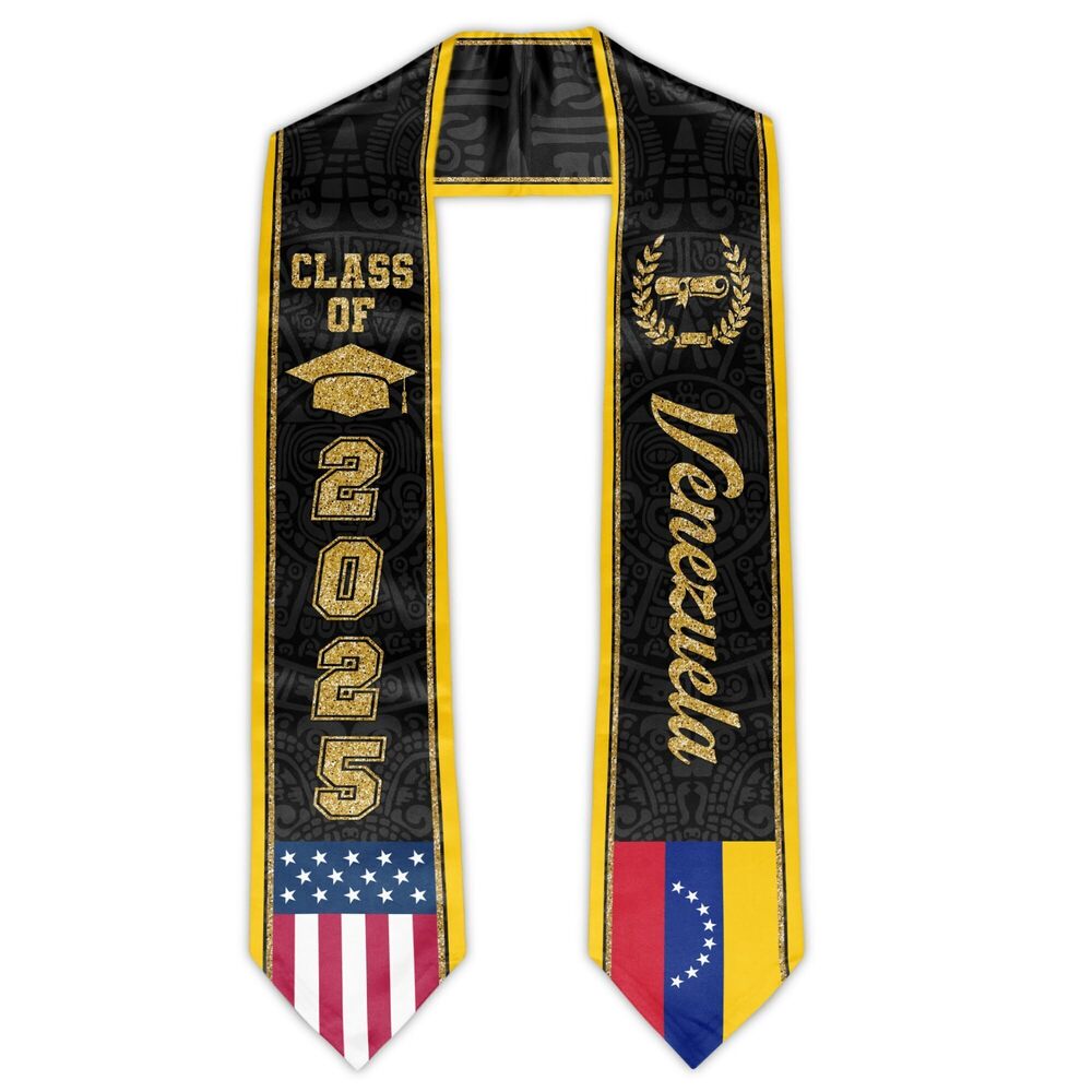 8712 Venezuela Graduation Stole Venezuelan American Flag Graduation Sash